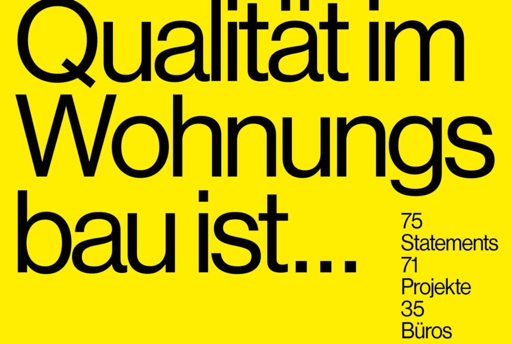 Qualitaet im Wohnungsbau ist Ausstellung BDA Hamburg