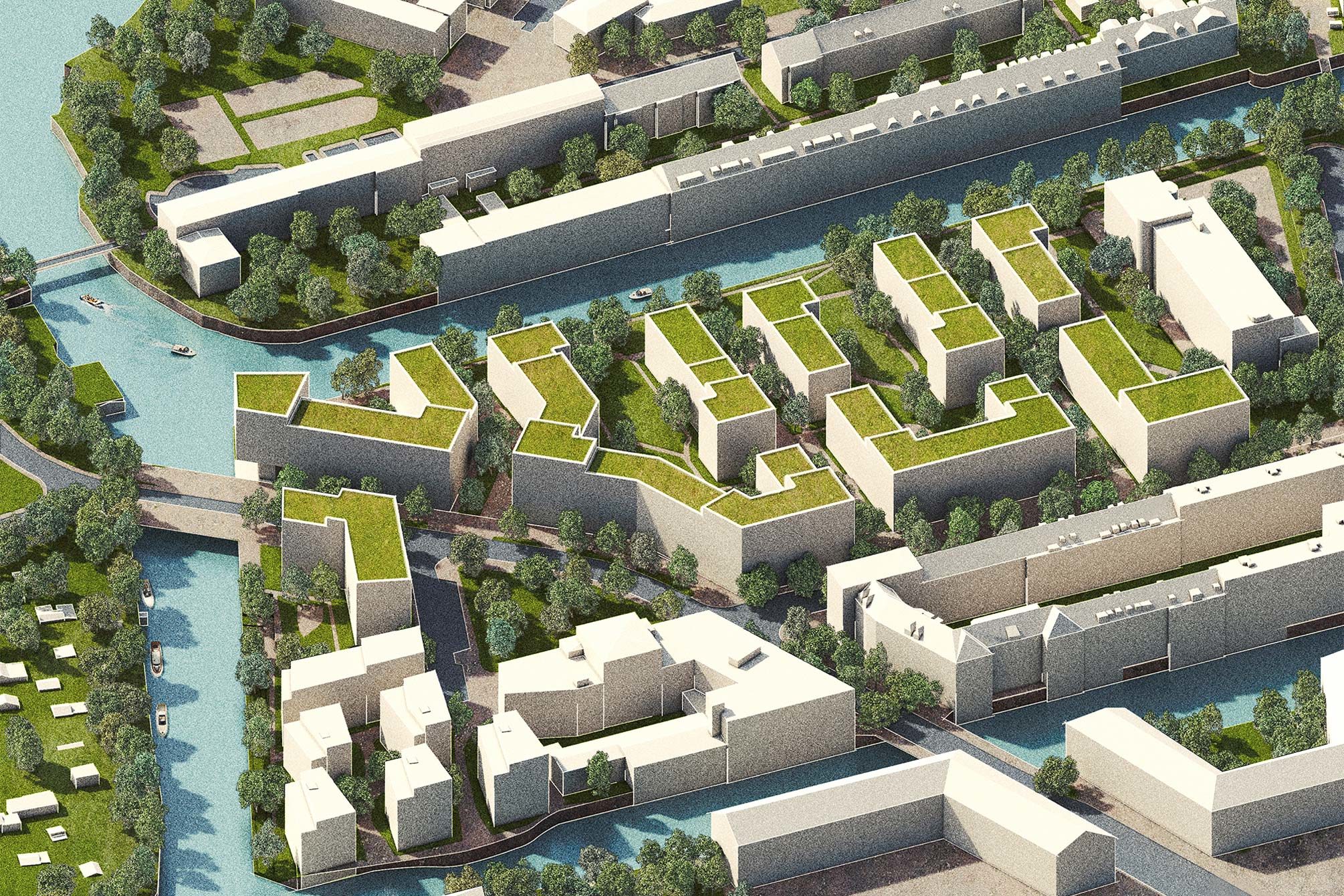 Luftbild der Wohnbebauung Osterbrookhöfe