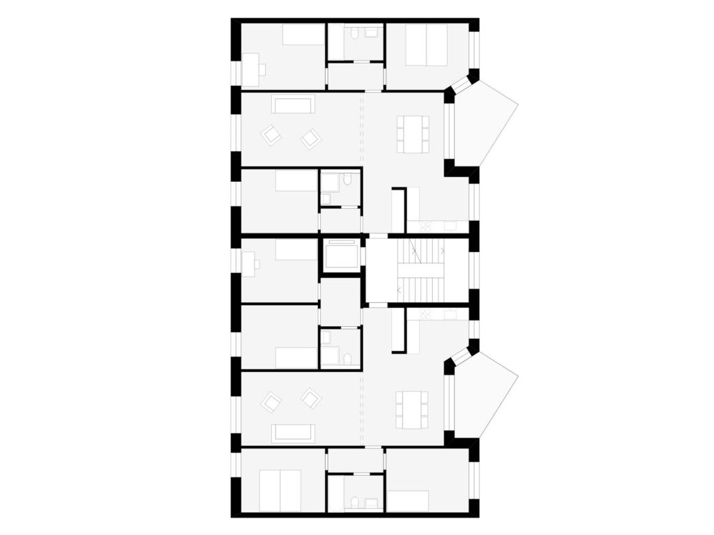 Grundriss Zweispänner Duplex Architekten