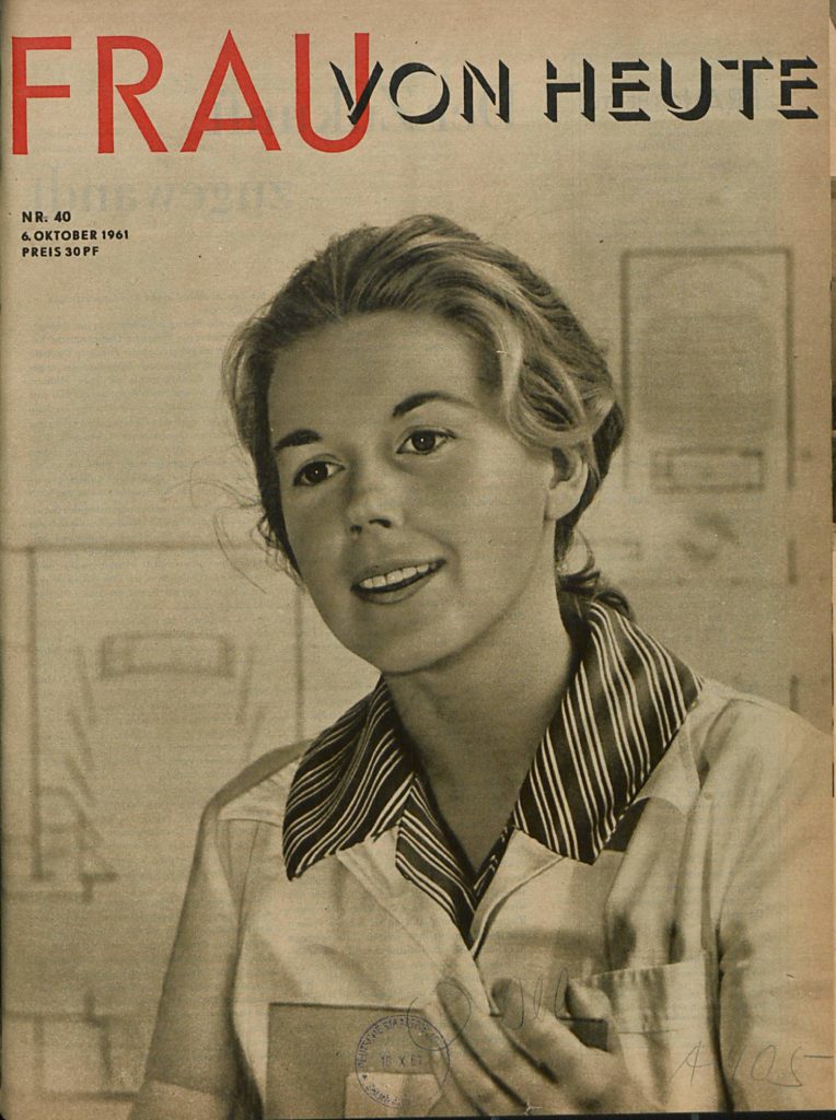 Architektin Iris Dullin-Grund, Titelblatt Die Frau von Heute, 1961 | Foto DAM